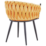 Πολυθρόνα Vivian Pakoworld Κίτρινο Βελούδο-Πόδι Μαύρο Μέταλλο 61x55x80εκ