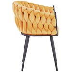 Πολυθρόνα Vivian Pakoworld Κίτρινο Βελούδο-Πόδι Μαύρο Μέταλλο 61x55x80εκ