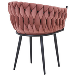 Πολυθρόνα Vivian Pakoworld Σάπιο Μήλο Βελούδο-Πόδι Μαύρο Μέταλλο 61x55x80εκ