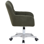 Καρέκλα Γραφείου Εργασίας Givole Pakoworld σε Λαδί Μπουκλέ Ύφασμα 55x55x75-84εκ