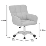 Καρέκλα Γραφείου Εργασίας Givole Pakoworld σε Λαδί Μπουκλέ Ύφασμα 55x55x75-84εκ