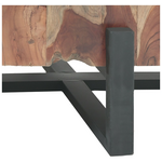 Τραπέζι Σαλονιού Borth Inart Teak Ξύλο σε Φυσική Απόχρωση 135x90x40εκ