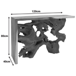 Κονσόλα Jako Inart Teak Ξύλο σε Φυσική Απόχρωση 120x40x80εκ