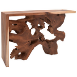 Κονσόλα Jako Inart Teak Ξύλο σε Φυσική Απόχρωση 120x40x80εκ