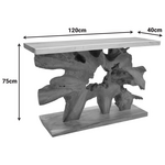 Κονσόλα Nasiol Inart Teak Ξύλο σε Φυσική Απόχρωση 120x40x75εκ