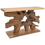 Κονσόλα Nasiol Inart Teak Ξύλο σε Φυσική Απόχρωση 120x40x75εκ