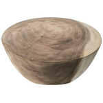 Βοηθητικό Τραπέζι Notive Pakoworld Suar Ξύλο σε Φυσική Απόχρωση Φ58x33εκ