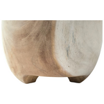 Βοηθητικό Τραπέζι Notive Pakoworld Suar Ξύλο σε Φυσική Απόχρωση Φ58x33εκ