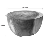 Βοηθητικό Τραπέζι Notive Pakoworld Suar Ξύλο σε Φυσική Απόχρωση Φ58x33εκ