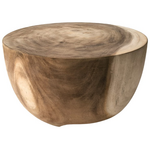 Βοηθητικό Τραπέζι Notive Pakoworld Suar Ξύλο σε Φυσική Απόχρωση Φ58x33εκ