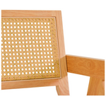 Πολυθρόνα Winslow Pakoworld Rubberwood σε Φυσική Απόχρωση-Ύφασμα Λευκό 51x54x80εκ