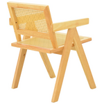 Πολυθρόνα Winslow Pakoworld Rubberwood-Rattan σε Φυσική Απόχρωση 51x54x80εκ