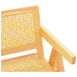 Πολυθρόνα Winslow Pakoworld Rubberwood-Rattan σε Φυσική Απόχρωση 51x54x80εκ