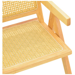 Πολυθρόνα Winslow Pakoworld Rubberwood-Rattan σε Φυσική Απόχρωση 51x54x80εκ