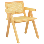 Πολυθρόνα Winslow Pakoworld Rubberwood-Rattan σε Φυσική Απόχρωση 51x54x80εκ