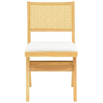 Καρέκλα Winslow Pakoworld Rubberwood σε Φυσική Απόχρωση-Ύφασμα Λευκό 46x58x80εκ