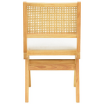 Καρέκλα Winslow Pakoworld Rubberwood σε Φυσική Απόχρωση-Ύφασμα Λευκό 46x58x80εκ