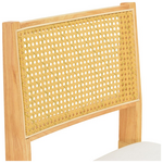 Καρέκλα Winslow Pakoworld Rubberwood σε Φυσική Απόχρωση-Ύφασμα Λευκό 46x58x80εκ