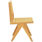 Καρέκλα Winslow Pakoworld Rubberwood-Rattan σε Φυσική Απόχρωση 46x58x80εκ