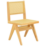 Καρέκλα Winslow Pakoworld Rubberwood-Rattan σε Φυσική Απόχρωση 46x58x80εκ