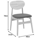 Καρέκλα Cardith Pakoworld Rubberwood-Plywood σε Φυσική Απόχρωση-pu Μπεζ 48x51x78εκ