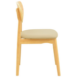 Καρέκλα Cardith Pakoworld Rubberwood-Plywood σε Φυσική Απόχρωση-pu Μπεζ 48x51x78εκ