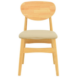 Καρέκλα Cardith Pakoworld Rubberwood-Plywood σε Φυσική Απόχρωση-pu Μπεζ 48x51x78εκ