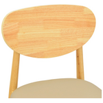 Καρέκλα Cardith Pakoworld Rubberwood-Plywood σε Φυσική Απόχρωση-pu Μπεζ 48x51x78εκ