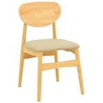 Καρέκλα Cardith Pakoworld Rubberwood-Plywood σε Φυσική Απόχρωση-pu Μπεζ 48x51x78εκ