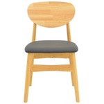 Καρέκλα Cardith Pakoworld Rubberwood-Plywood σε Φυσική Απόχρωση-pu Μαύρο 48x51x78εκ