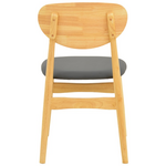 Καρέκλα Cardith Pakoworld Rubberwood-Plywood σε Φυσική Απόχρωση-pu Μαύρο 48x51x78εκ