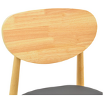 Καρέκλα Cardith Pakoworld Rubberwood-Plywood σε Φυσική Απόχρωση-pu Μαύρο 48x51x78εκ