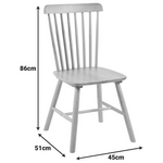 Καρέκλα Bristol Pakoworld Rubberwood σε Φυσική Απόχρωση 45x51x86εκ