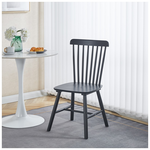 Καρέκλα Bristol Pakoworld Rubberwood σε Μαύρη Απόχρωση 45x51x86εκ