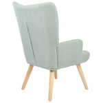 Πολυθρόνα-Μπερζέρα Gerlina Pakoworld Μέντα Ύφασμα με Πόδι σε Φυσική Απόχρωση 71x64x94εκ