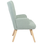 Πολυθρόνα-Μπερζέρα Gerlina Pakoworld Μέντα Ύφασμα με Πόδι σε Φυσική Απόχρωση 71x64x94εκ