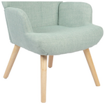 Πολυθρόνα-Μπερζέρα Gerlina Pakoworld Μέντα Ύφασμα με Πόδι σε Φυσική Απόχρωση 71x64x94εκ