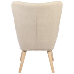 Πολυθρόνα-Μπερζέρα Gerlina Pakoworld Κρεμ Ύφασμα με Πόδι σε Φυσική Απόχρωση 71x64x94εκ