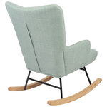 Κουνιστή Πολυθρόνα Jianna Pakoworld Μέντα Ύφασμα με Πόδι σε Φυσική Απόχρωση 79x64x89εκ