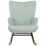 Κουνιστή Πολυθρόνα Jianna Pakoworld Μέντα Ύφασμα με Πόδι σε Φυσική Απόχρωση 79x64x89εκ