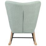 Κουνιστή Πολυθρόνα Jianna Pakoworld Μέντα Ύφασμα με Πόδι σε Φυσική Απόχρωση 79x64x89εκ