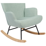 Κουνιστή Πολυθρόνα Jianna Pakoworld Μέντα Ύφασμα με Πόδι σε Φυσική Απόχρωση 79x64x89εκ