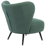 Πολυθρόνα Nagreta Pakoworld Πράσινο Ύφασμα με Μεταλλικό Πόδι σε Μαύρη Απόχρωση 77x73x74εκ