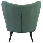 Πολυθρόνα Nagreta Pakoworld Πράσινο Ύφασμα με Μεταλλικό Πόδι σε Μαύρη Απόχρωση 77x73x74εκ