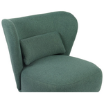 Πολυθρόνα Nagreta Pakoworld Πράσινο Ύφασμα με Μεταλλικό Πόδι σε Μαύρη Απόχρωση 77x73x74εκ