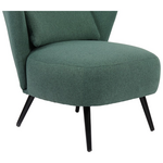 Πολυθρόνα Nagreta Pakoworld Πράσινο Ύφασμα με Μεταλλικό Πόδι σε Μαύρη Απόχρωση 77x73x74εκ