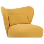 Πολυθρόνα Nagreta Pakoworld Κίτρινο Ύφασμα με Μεταλλικό Πόδι σε Μαύρη Απόχρωση 77x73x74εκ