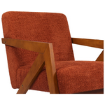 Πολυθρόνα Garifa Pakoworld Terracotta Ύφασμα με Πόδι σε Καρυδί Απόχρωση 79x75x75εκ