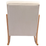 Κουνιστή Πολυθρόνα Edeldy Pakoworld Κρεμ Ύφασμα με Πόδι σε Φυσική Απόχρωση 102x66x99εκ