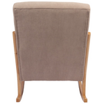 Κουνιστή Πολυθρόνα Edeldy Pakoworld Γκρι-Μπεζ Ύφασμα με Πόδι σε Φυσική Απόχρωση 102x66x99εκ